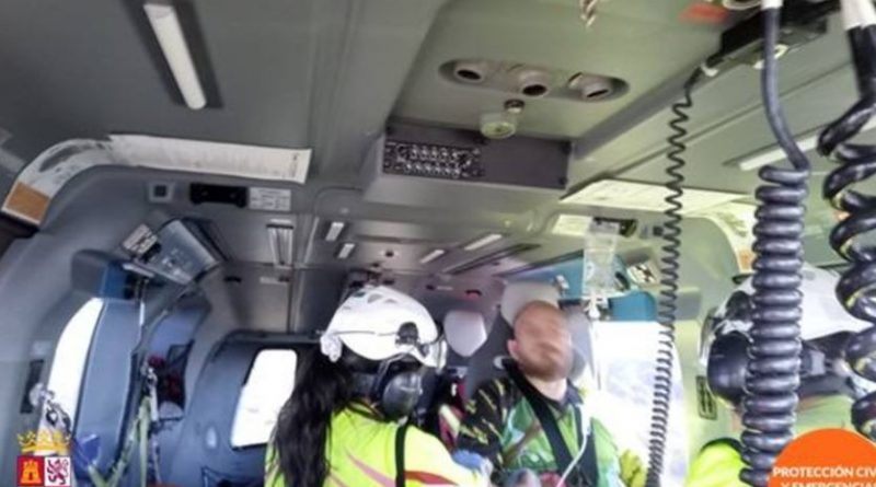 Rescatan a un ciclista en helicóptero después de sufrir una picadura de avispa en la zona del Teleno