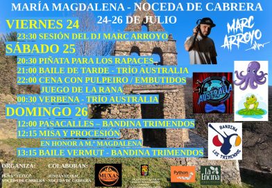 Fiestas en honor a MARÍA MAGDALENA en NOCEDA DE CABRERA