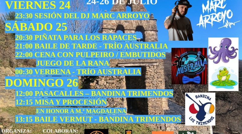 Fiestas en honor a MARÍA MAGDALENA en NOCEDA DE CABRERA